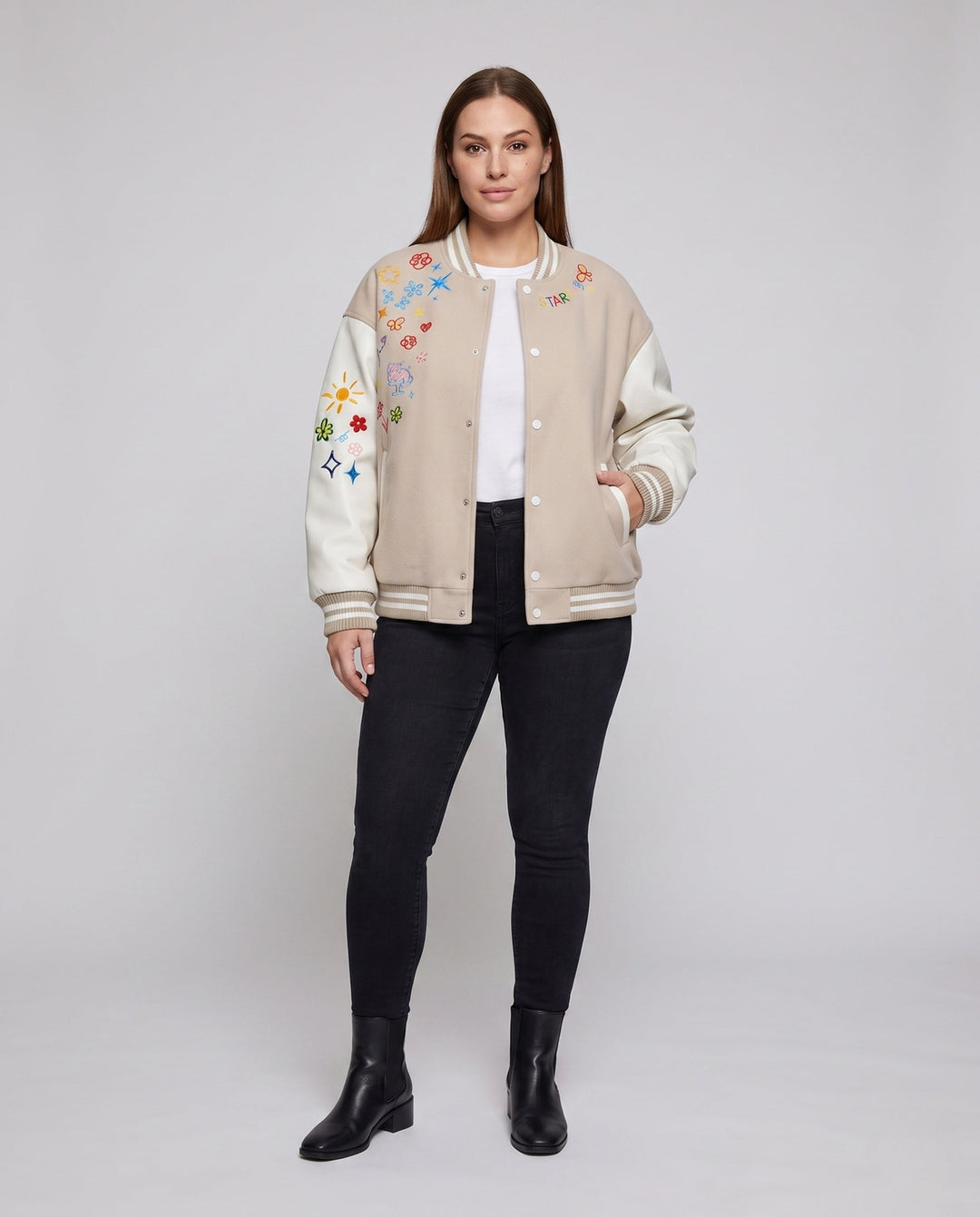 Damska Stylish College kurtka z Unique Embroideries Lumaza