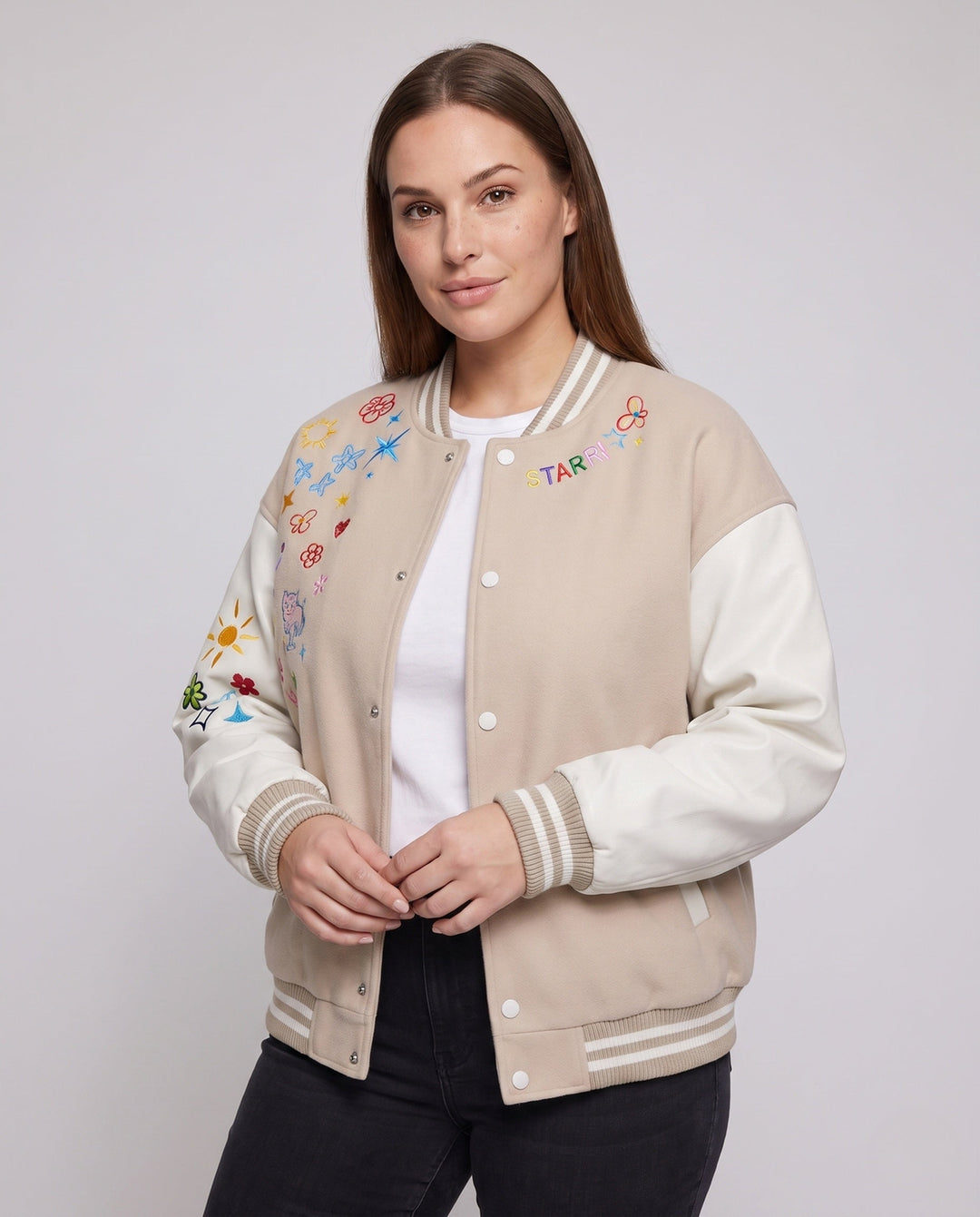 Damska Stylish College kurtka z Unique Embroideries Lumaza
