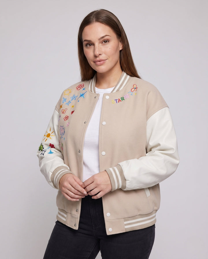 Damska Stylish College kurtka z Unique Embroideries Lumaza