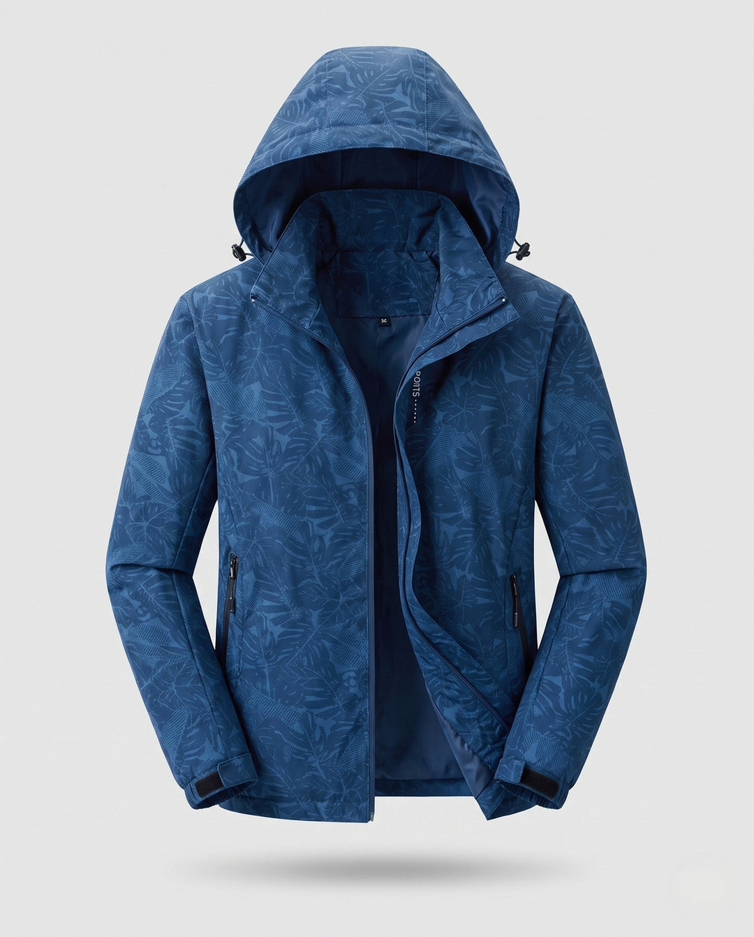 Damska lekka oddychająca Rain kurtka z kapturem i kwiatowa Leaf Print Lumaza