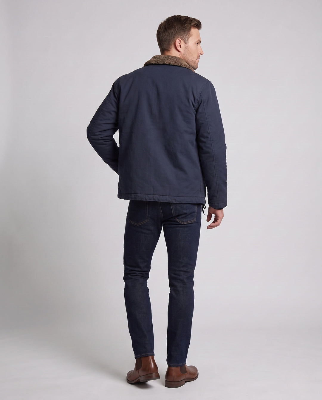 Męski Stylowy Transitional Kurtka z Podszewka