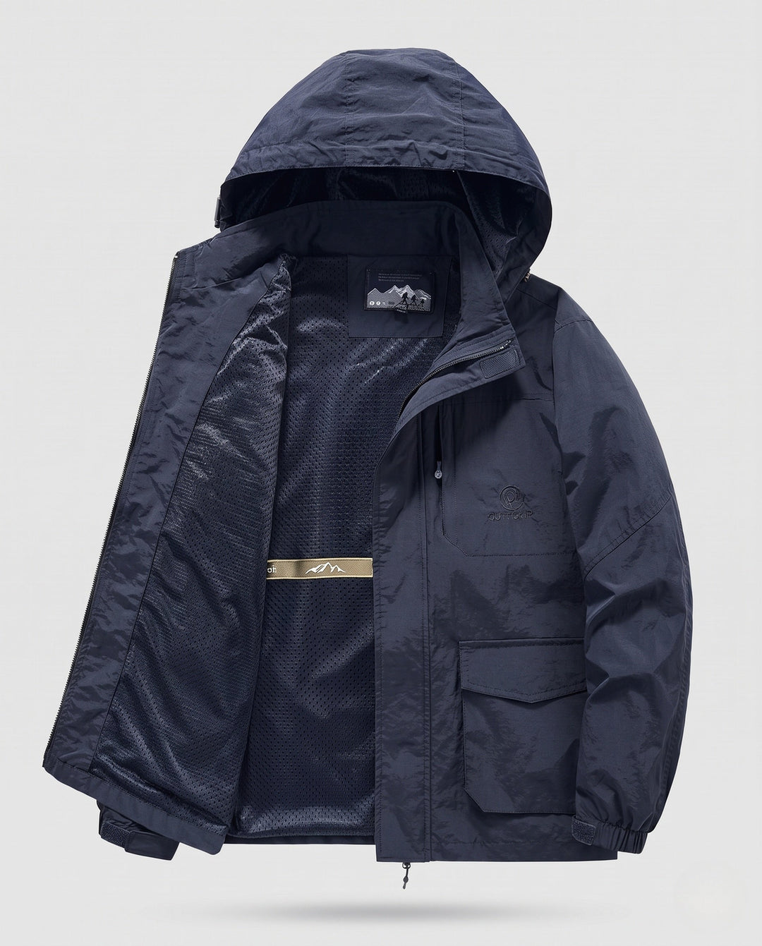Męski Technical Outdoorowy Kurtka z Odpinany Kaptur