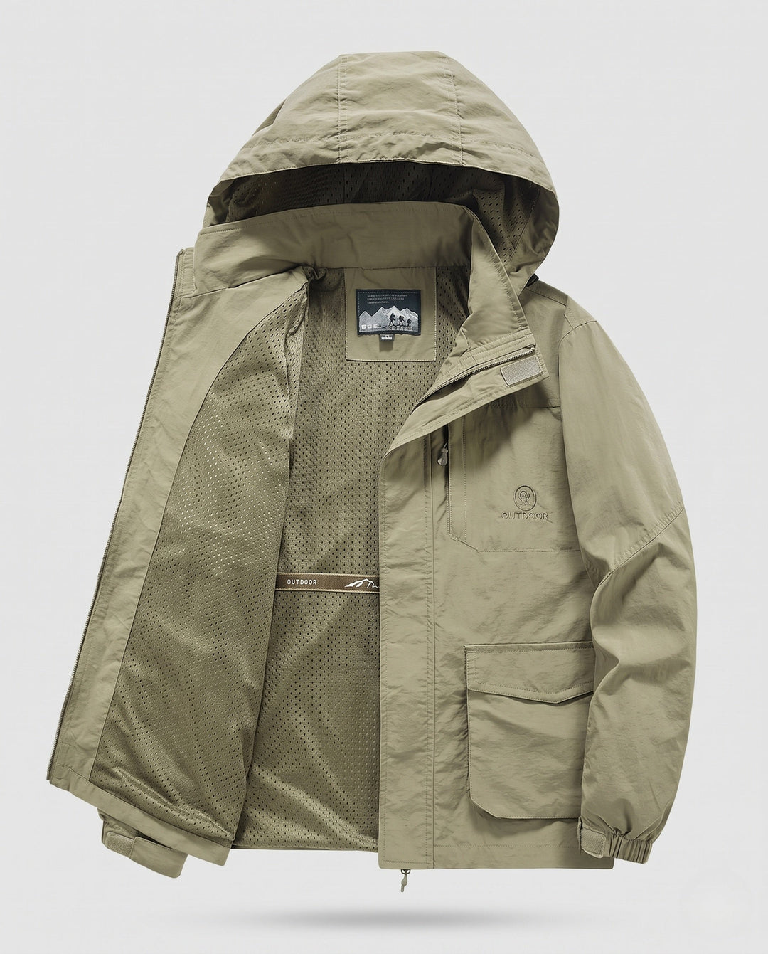 Męski Technical Outdoorowy Kurtka z Odpinany Kaptur