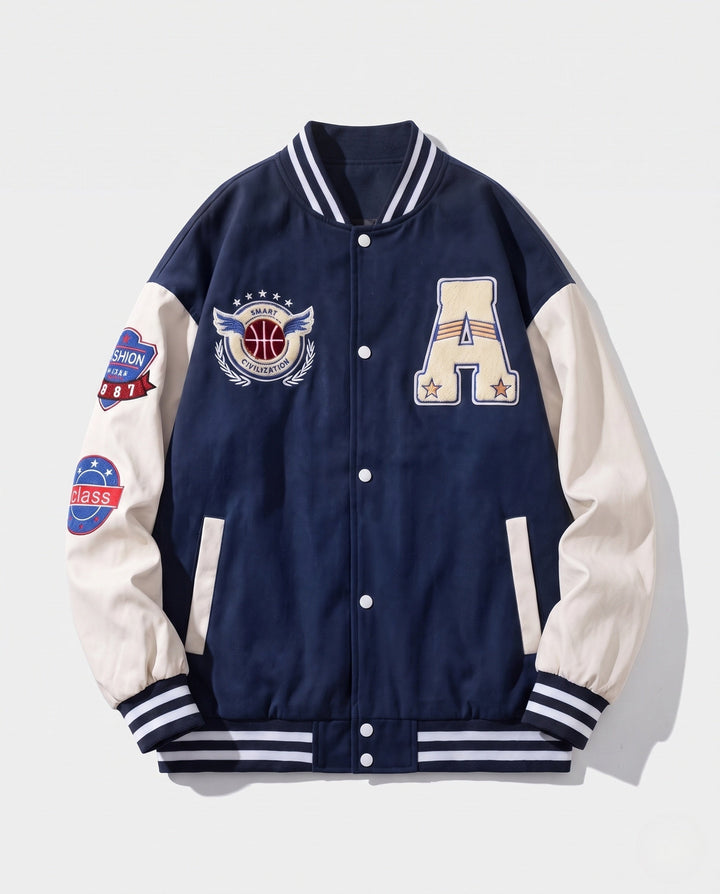 Męski Trendy Varsity Kurtka