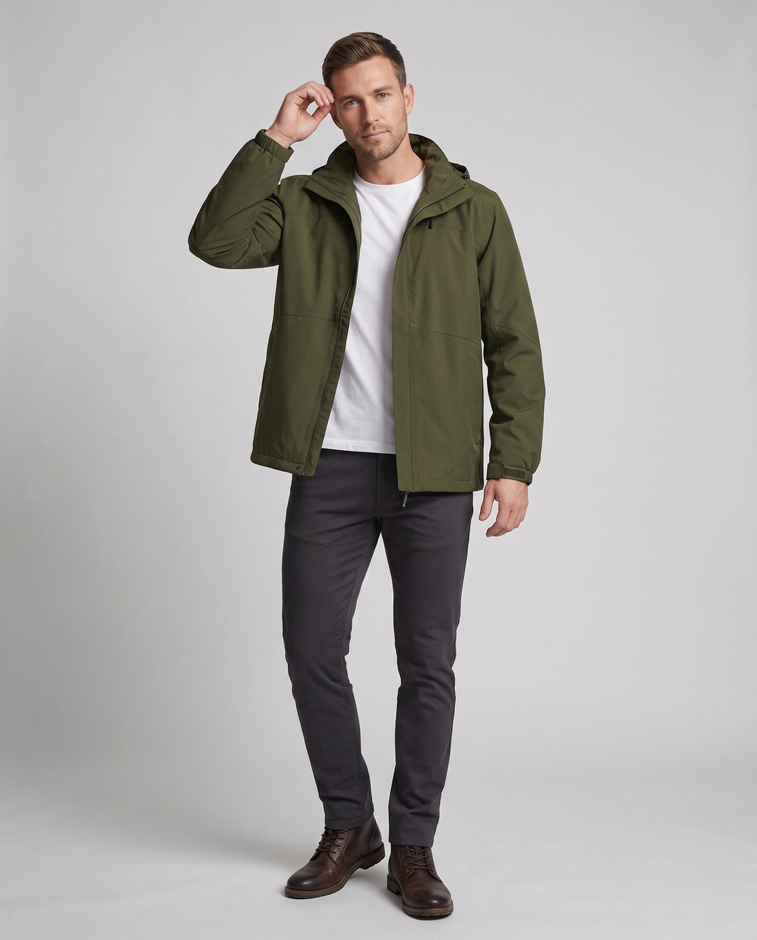Unisex funkcjonalna kurtka z regulowanym Hood Lumaza