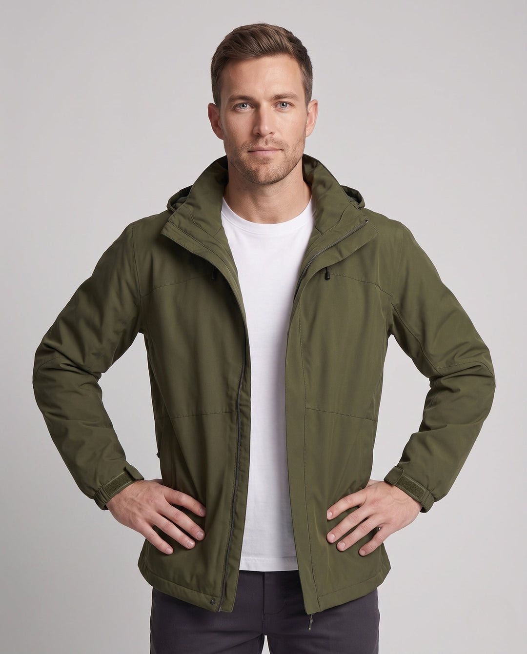 Unisex funkcjonalna kurtka z regulowanym Hood Lumaza