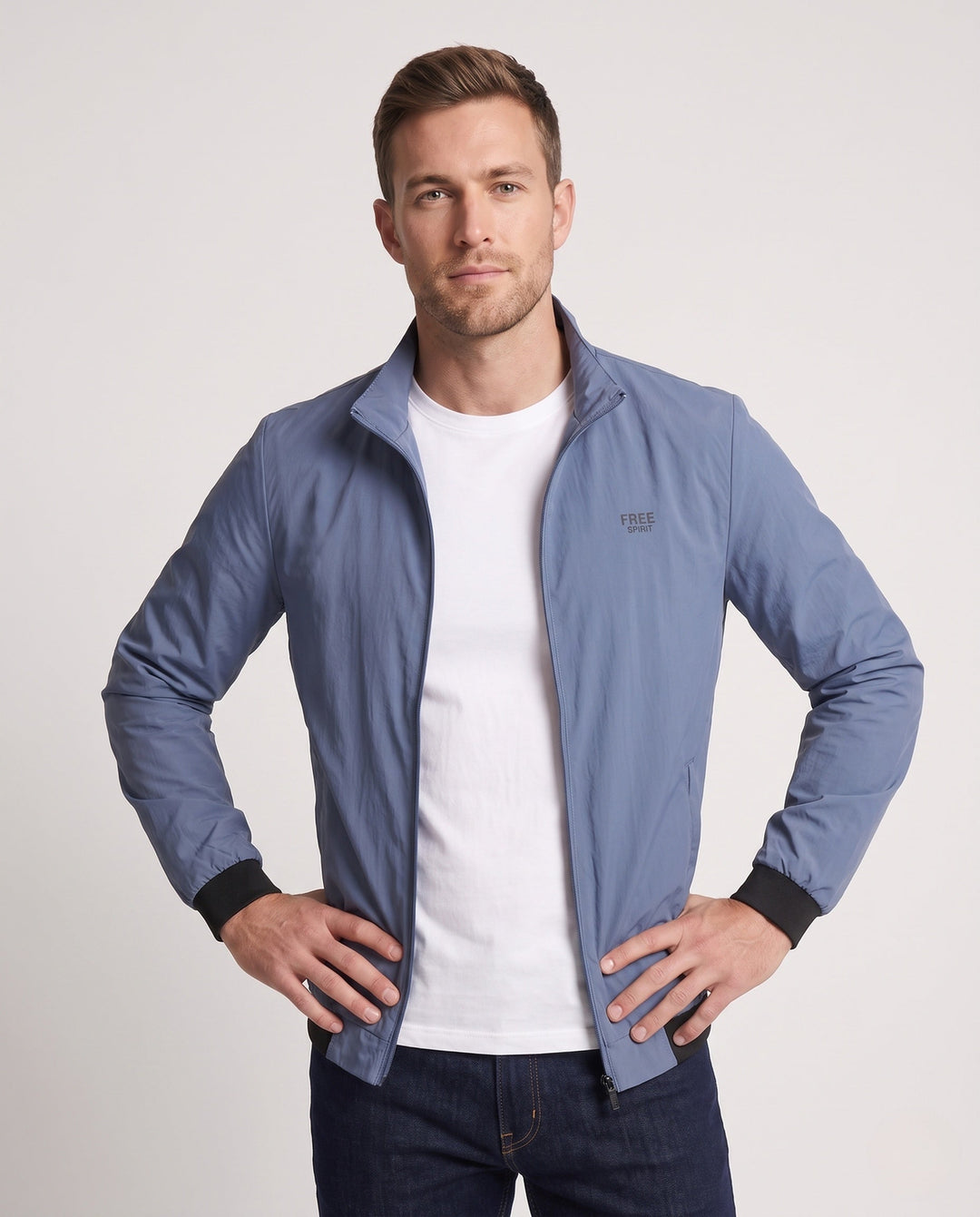 Męski Lekki Windbreaker Kurtka z Zamek