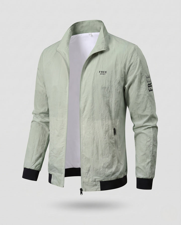 Męski Lekki Windbreaker Kurtka z Zamek