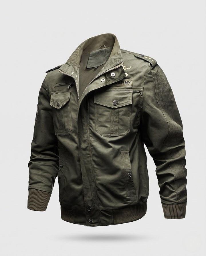Męski Military-Inspired Utility Kurtka