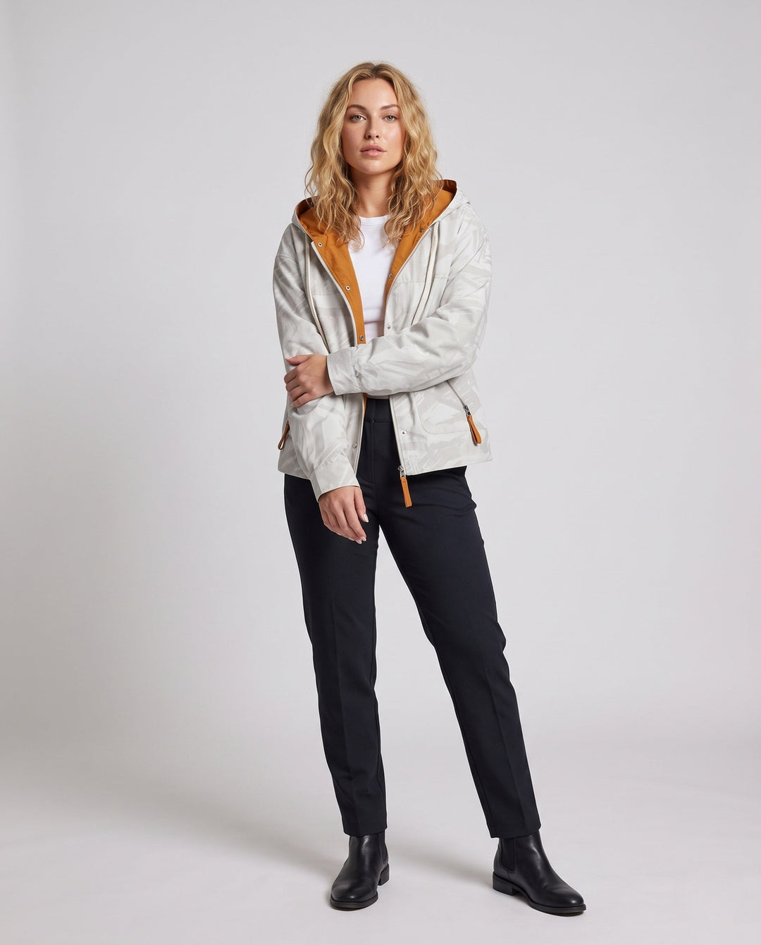 Damska Fashionable Transitional kurtka z kapturem Lumaza
