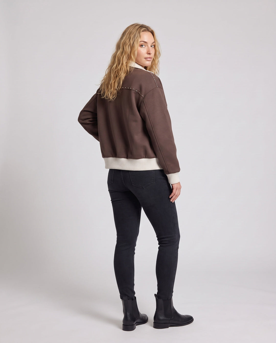 Damska Fashionable Transitional kurtka z ze stójką Lumaza