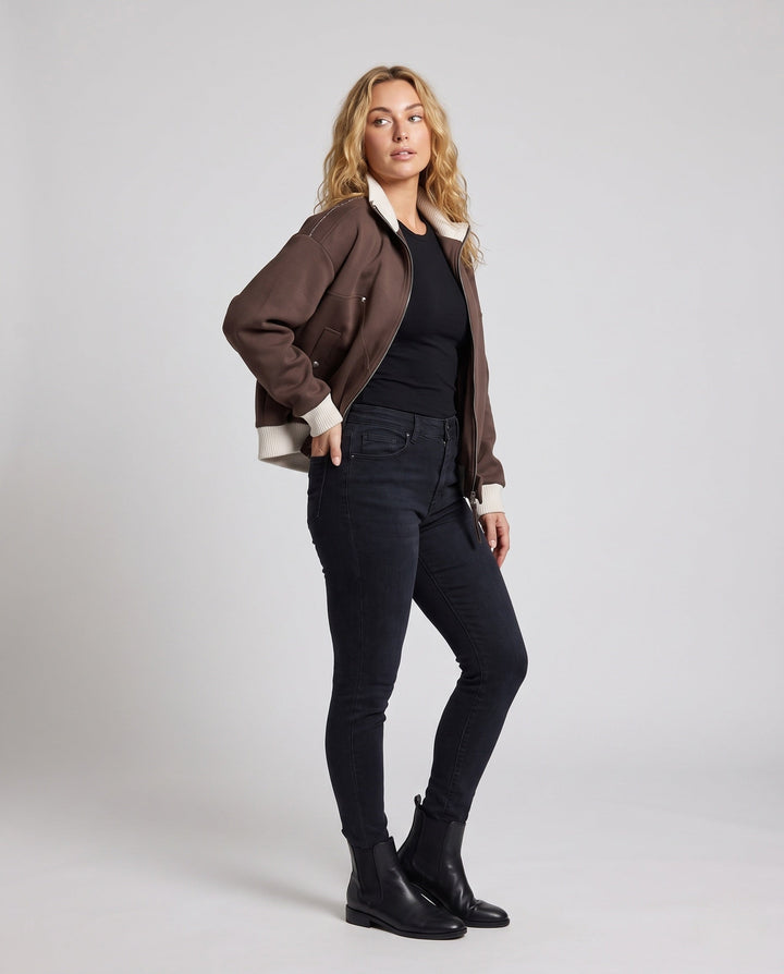Damska Fashionable Transitional kurtka z ze stójką Lumaza