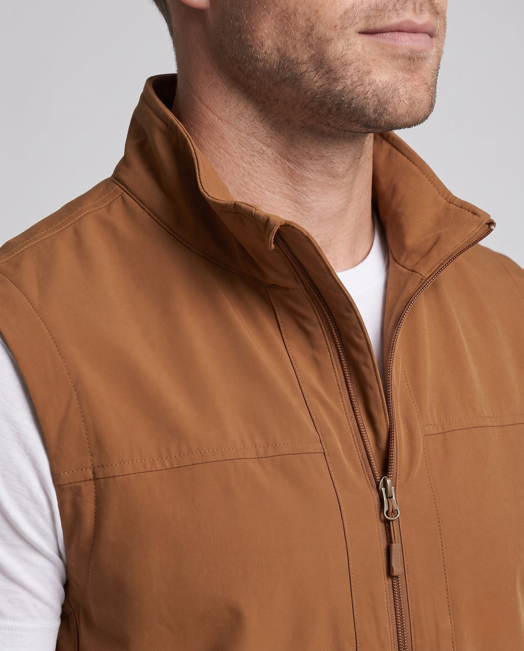 Męski Softshell Kamizelka z wiatroszczelny zewnętrzna warstwa, siatka podszewka &amp; secure kieszenie na zamek