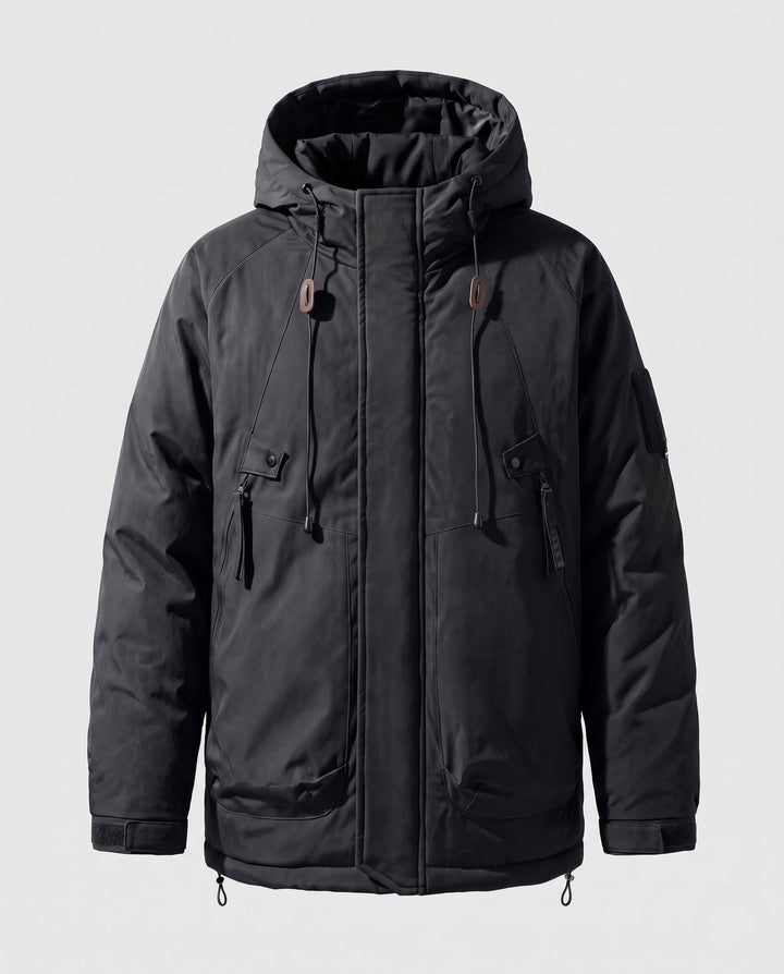 Męska Technical kapturemed parka z Extended Back, termiczny Quiltwg &amp; Multi-funkcja kieszeniami
