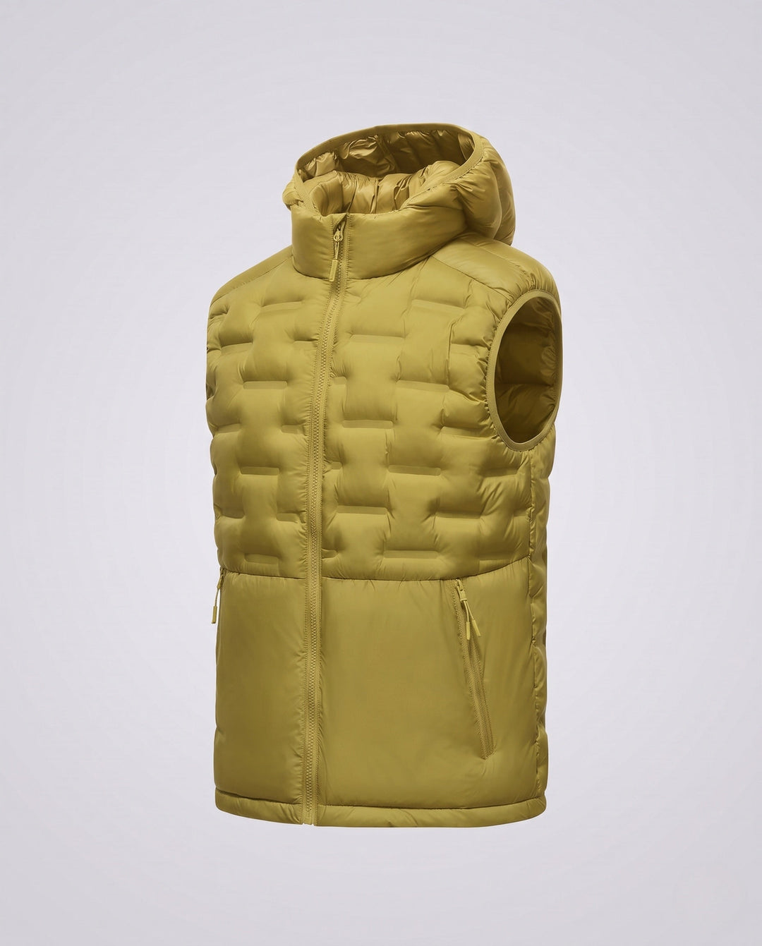 Męski Ultra-lekki Pikowany Kamizelka termiczna z Kaptur, Packable Feature &amp; Wind-resistant Surface
