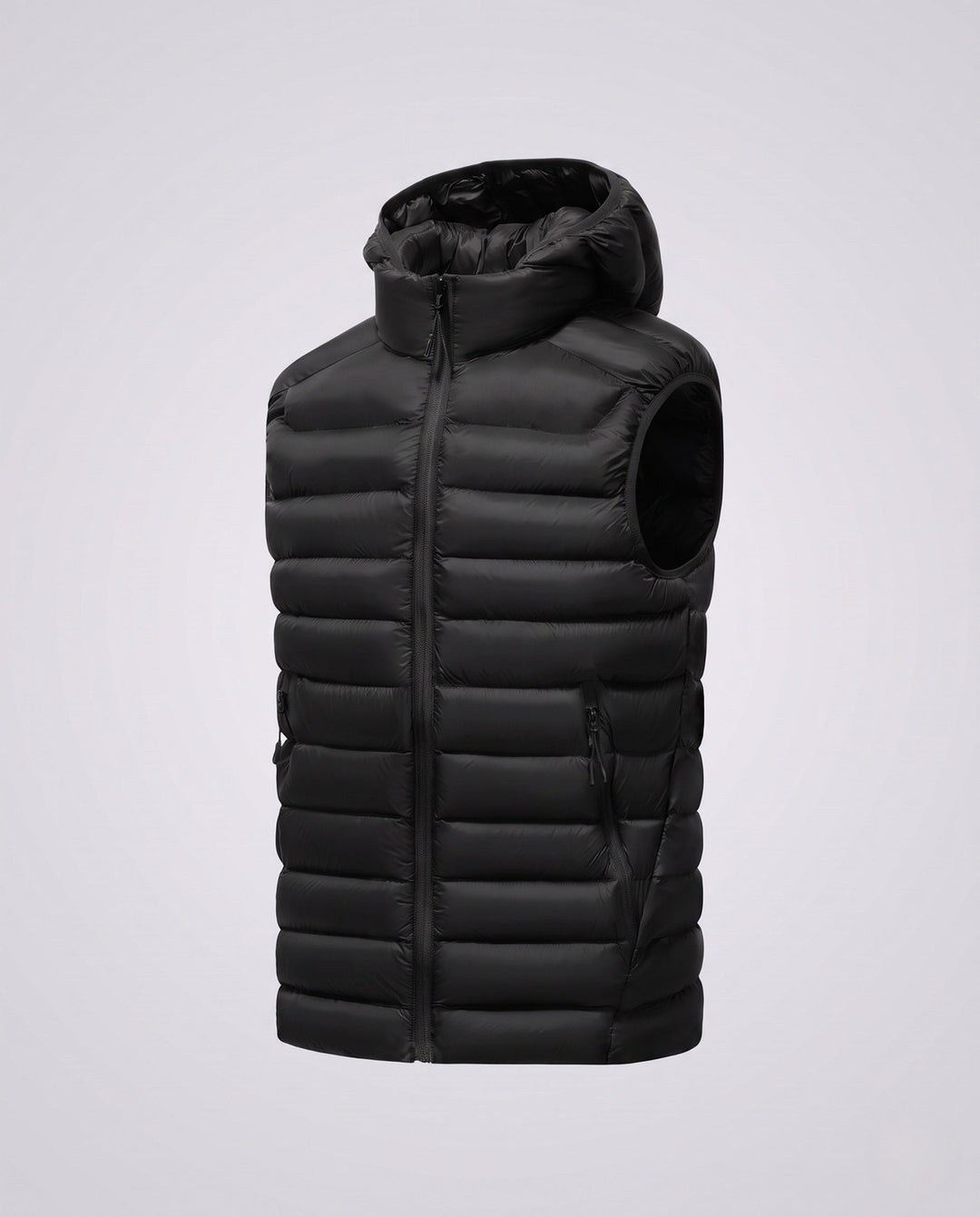 Męski Ultra-lekki Pikowany Kamizelka termiczna z Kaptur, Packable Feature &amp; Wind-resistant Surface
