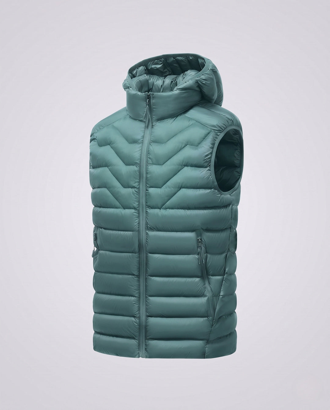 Męski Ultra-lekki Pikowany Kamizelka termiczna z Kaptur, Packable Feature &amp; Wind-resistant Surface
