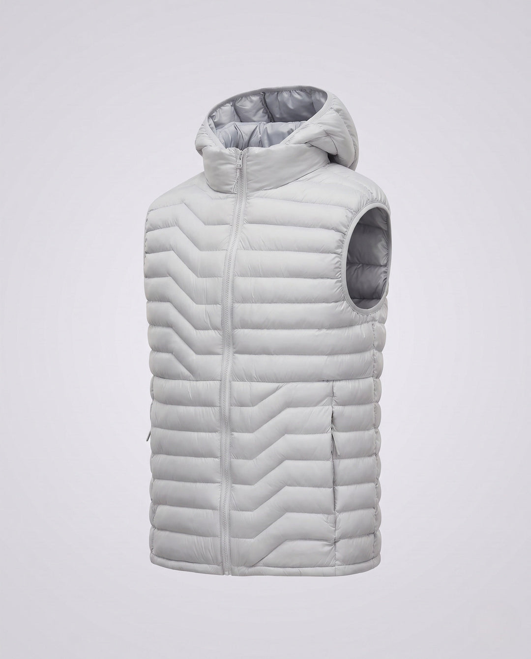 Męski Ultra-lekki Pikowany Kamizelka termiczna z Kaptur, Packable Feature &amp; Wind-resistant Surface