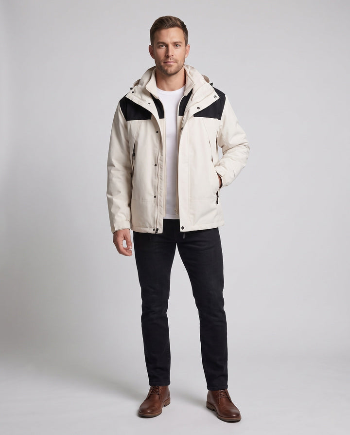 Herren Zweilagige Softshell‑Allwetterjacke mit herausnehmbarer Polar‑Innenjacke