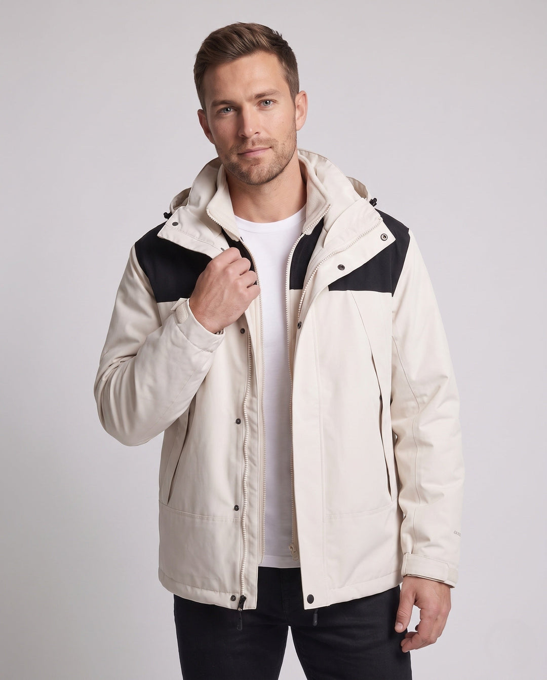 Herren Zweilagige Softshell‑Allwetterjacke mit herausnehmbarer Polar‑Innenjacke