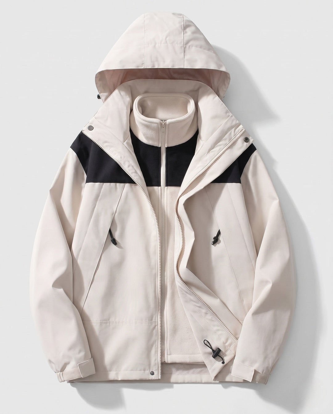 Herren Zweilagige Softshell‑Allwetterjacke mit herausnehmbarer Polar‑Innenjacke