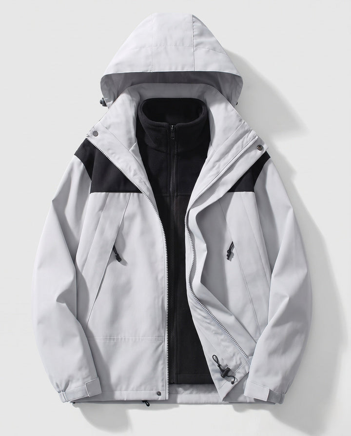 Herren Zweilagige Softshell‑Allwetterjacke mit herausnehmbarer Polar‑Innenjacke