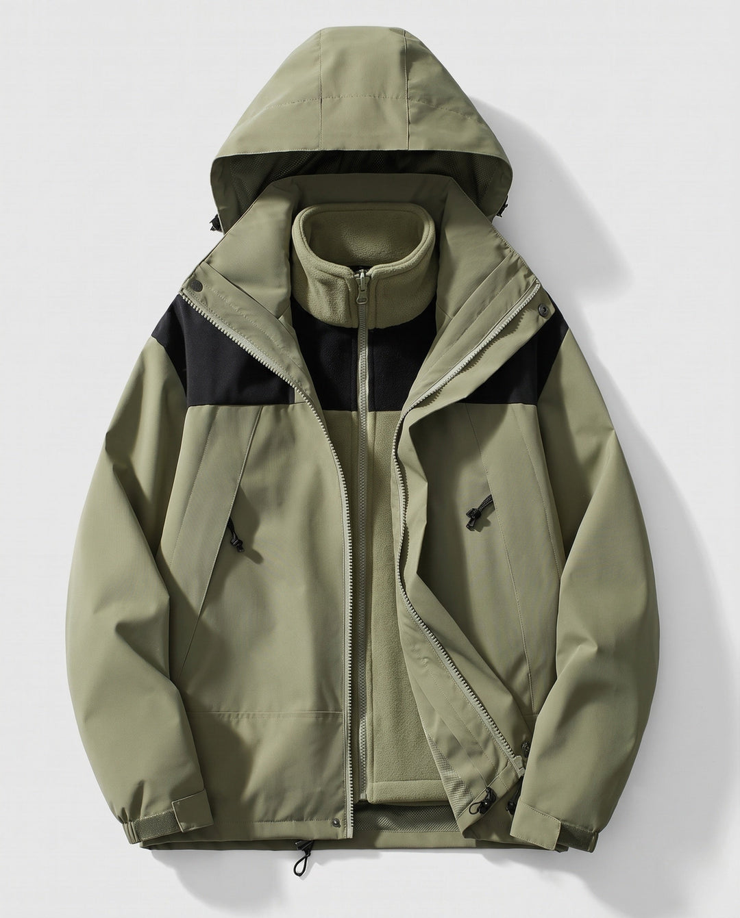 Herren Zweilagige Softshell‑Allwetterjacke mit herausnehmbarer Polar‑Innenjacke