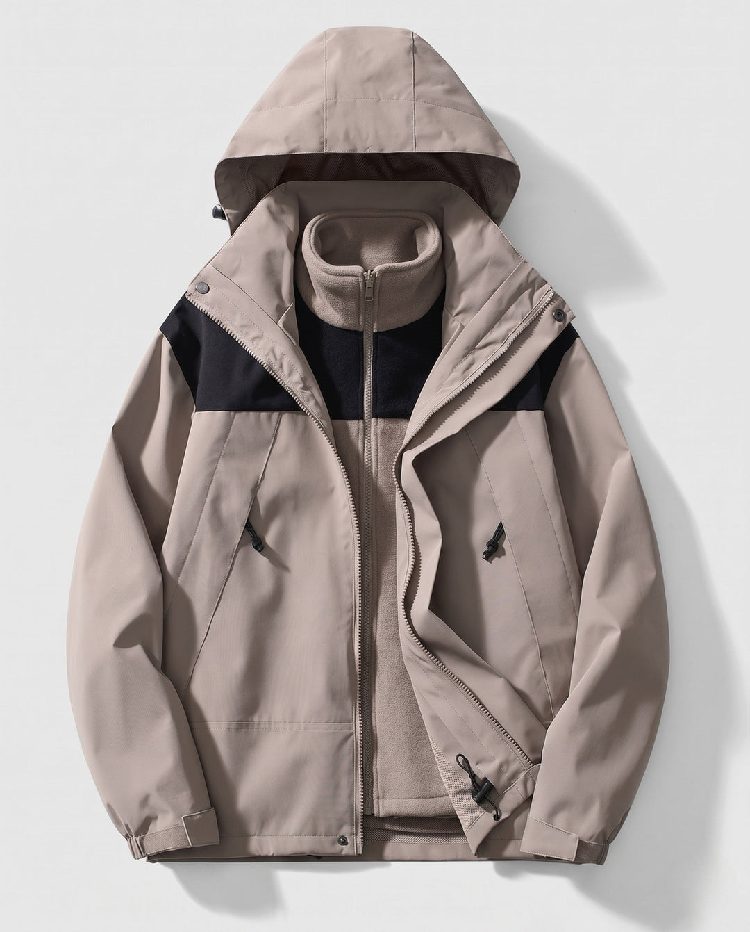 Herren Zweilagige Softshell‑Allwetterjacke mit herausnehmbarer Polar‑Innenjacke