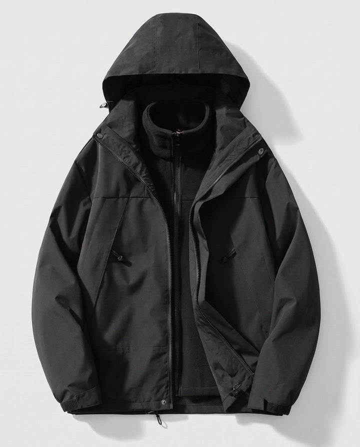 Herren Zweilagige Softshell‑Allwetterjacke mit herausnehmbarer Polar‑Innenjacke