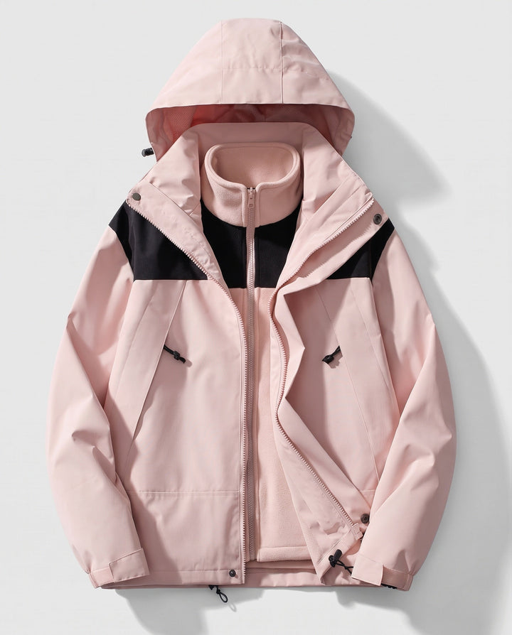 Herren Zweilagige Softshell‑Allwetterjacke mit herausnehmbarer Polar‑Innenjacke