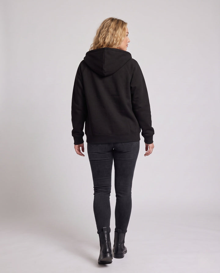 Unisex oversize-polarowa-zamkiemjacke im Minimalstil mit Kapuze und Kängurutaschen
