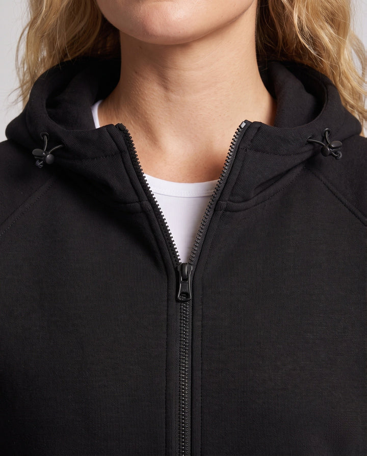 Unisex oversize-polarowa-zamkiemjacke im Minimalstil mit Kapuze und Kängurutaschen