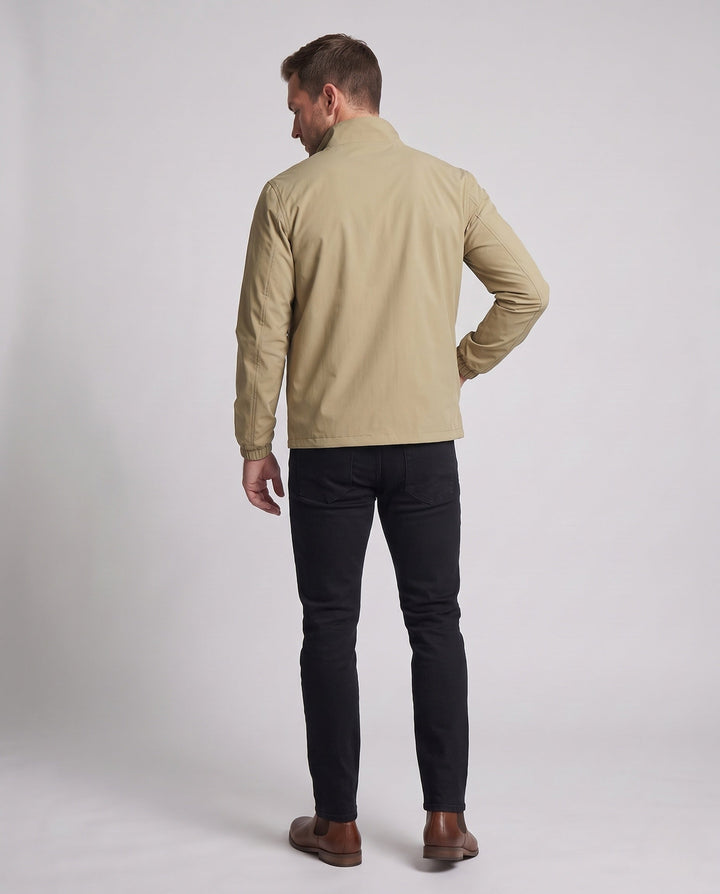 Unisex Ultraleichte zamkiem-Übergangsjacke mit Stehkragen, Reißverschlusstaschen &amp; windabweisendem Material