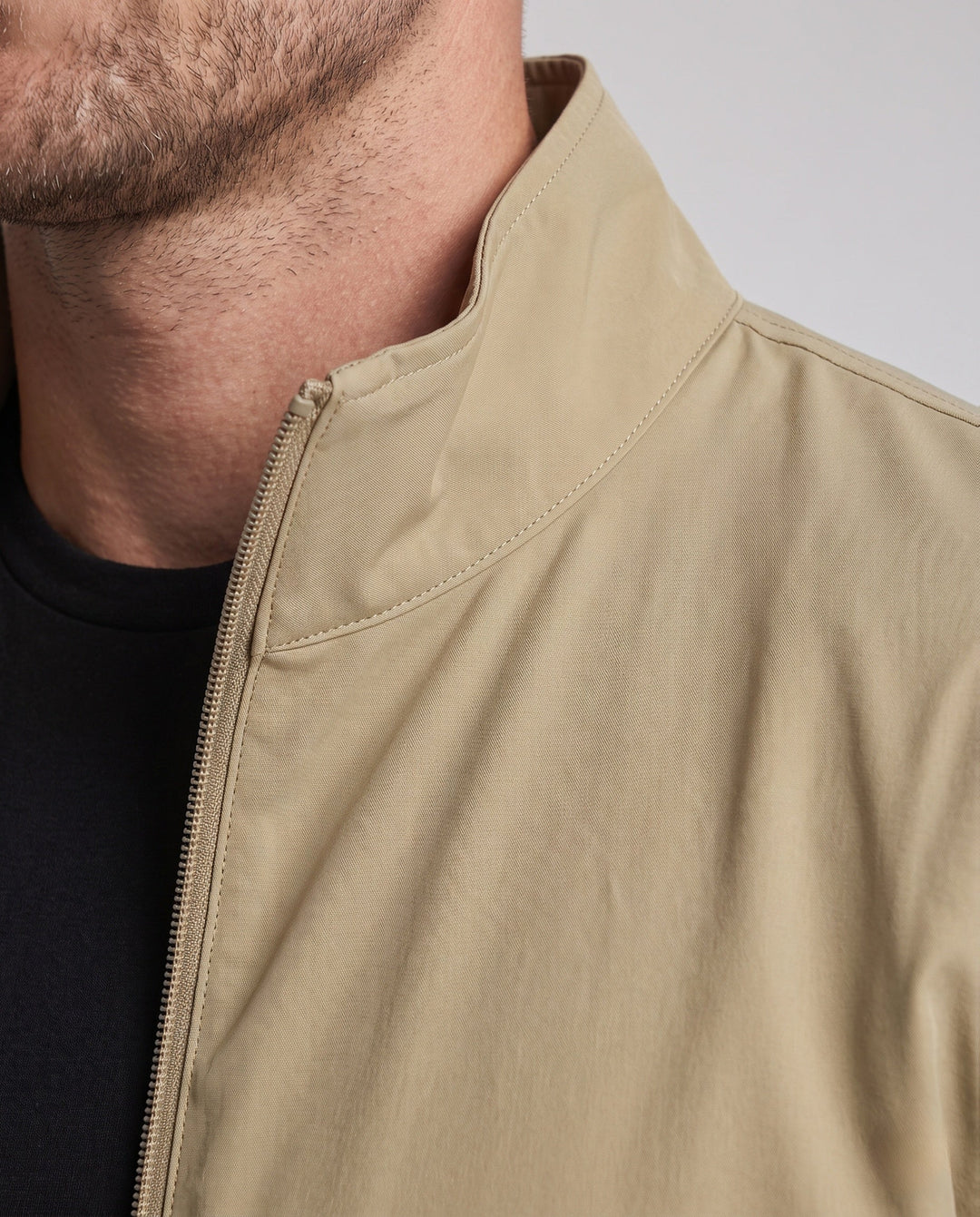 Unisex Ultraleichte zamkiem-Übergangsjacke mit Stehkragen, Reißverschlusstaschen &amp; windabweisendem Material
