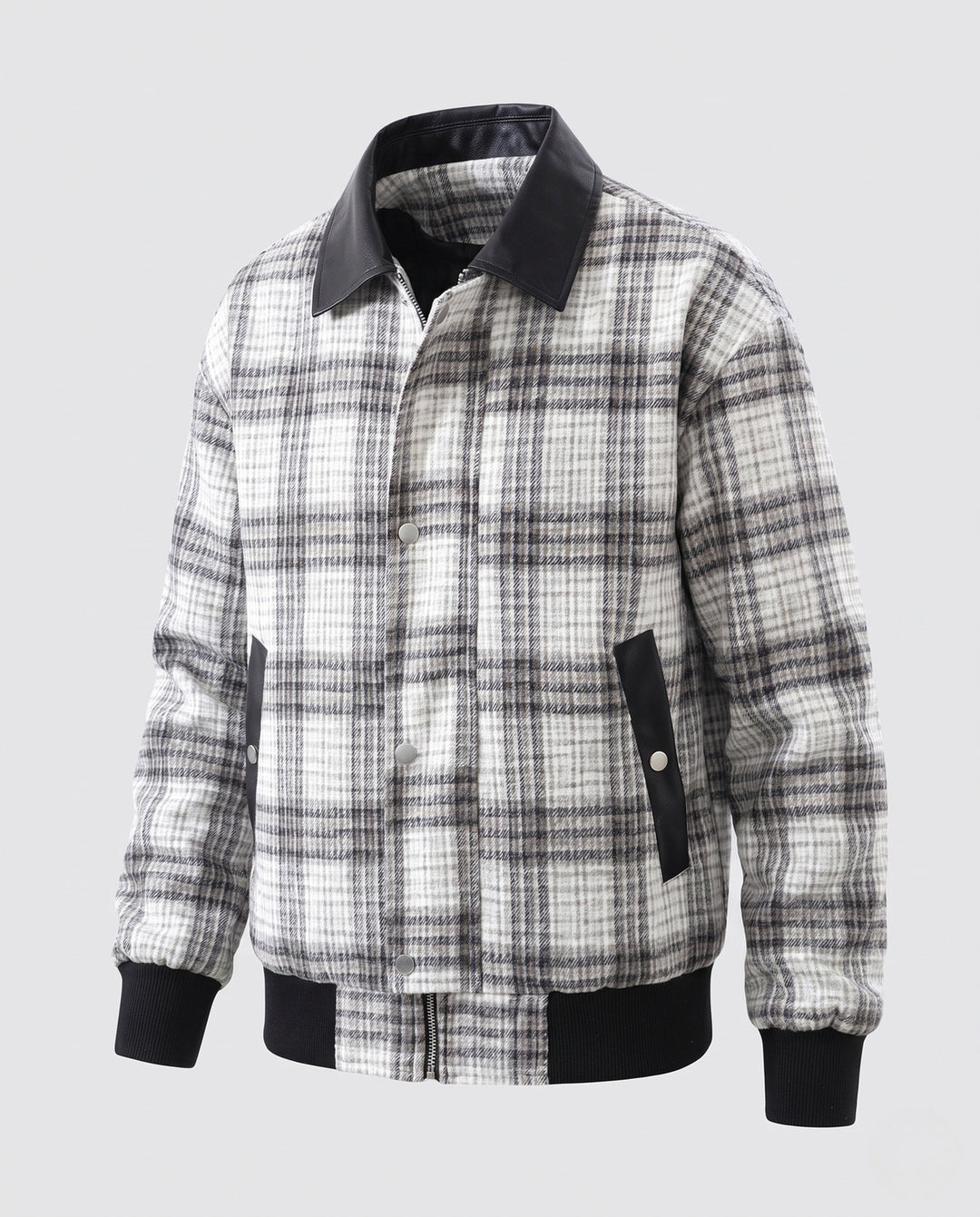 Męski Fashion W kratę Kurtka
