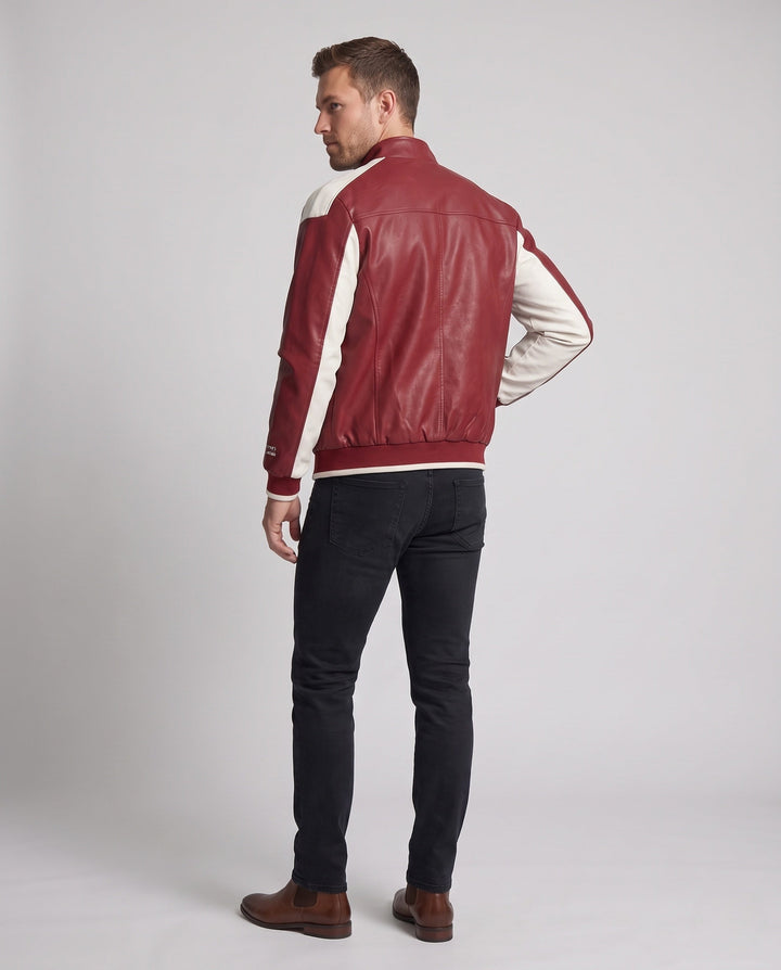 Męski Fashionable Imitacja skóry Kurtka z Praktyczny Szczegóły
