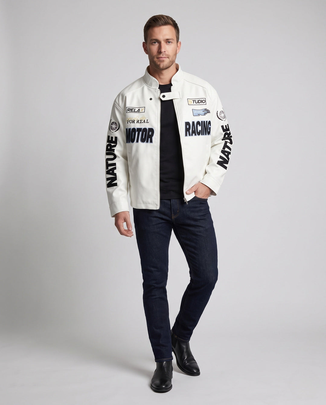 Męski Fashion Racing Kurtka