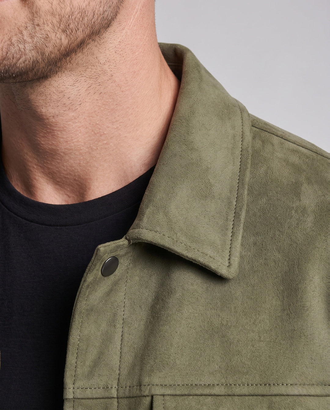 Męski Fashion Suede Kurtka z Praktyczny Kieszenie