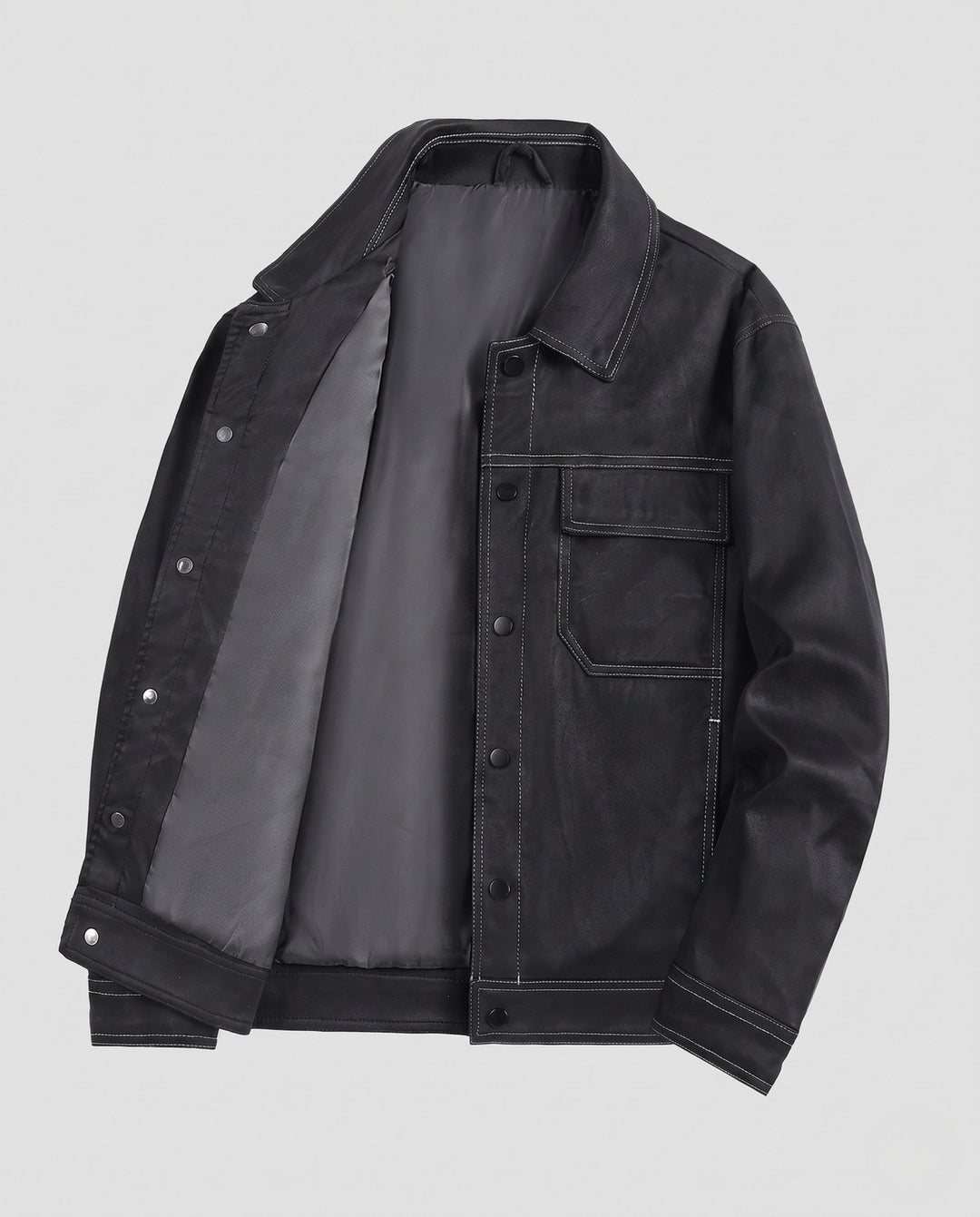 Męski Fashion Suede Kurtka z Praktyczny Kieszenie