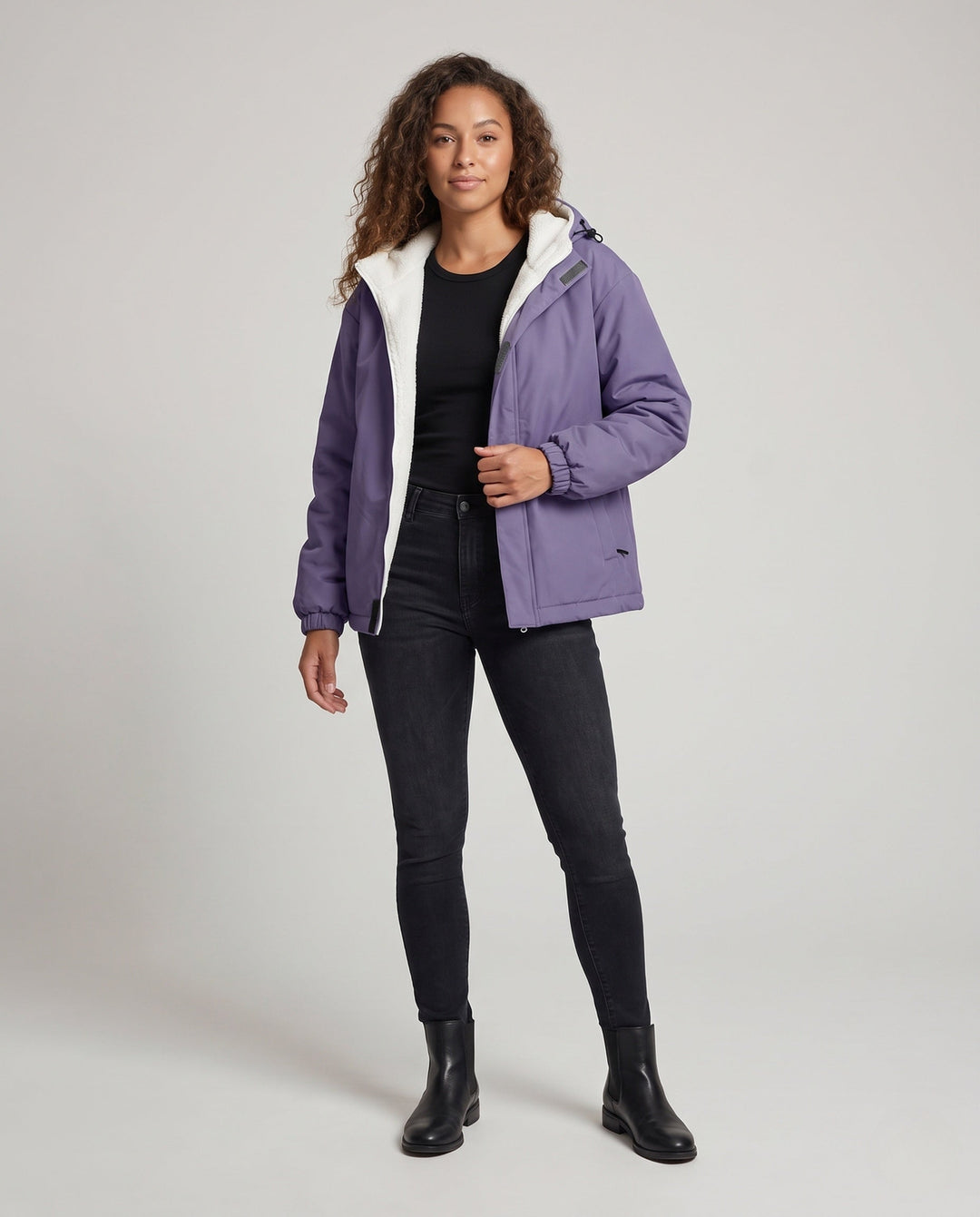 Damska warm polarowa lined windbreaker Lumaza