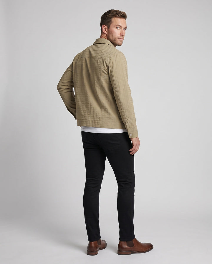 Męski Casual Check Kurtka
