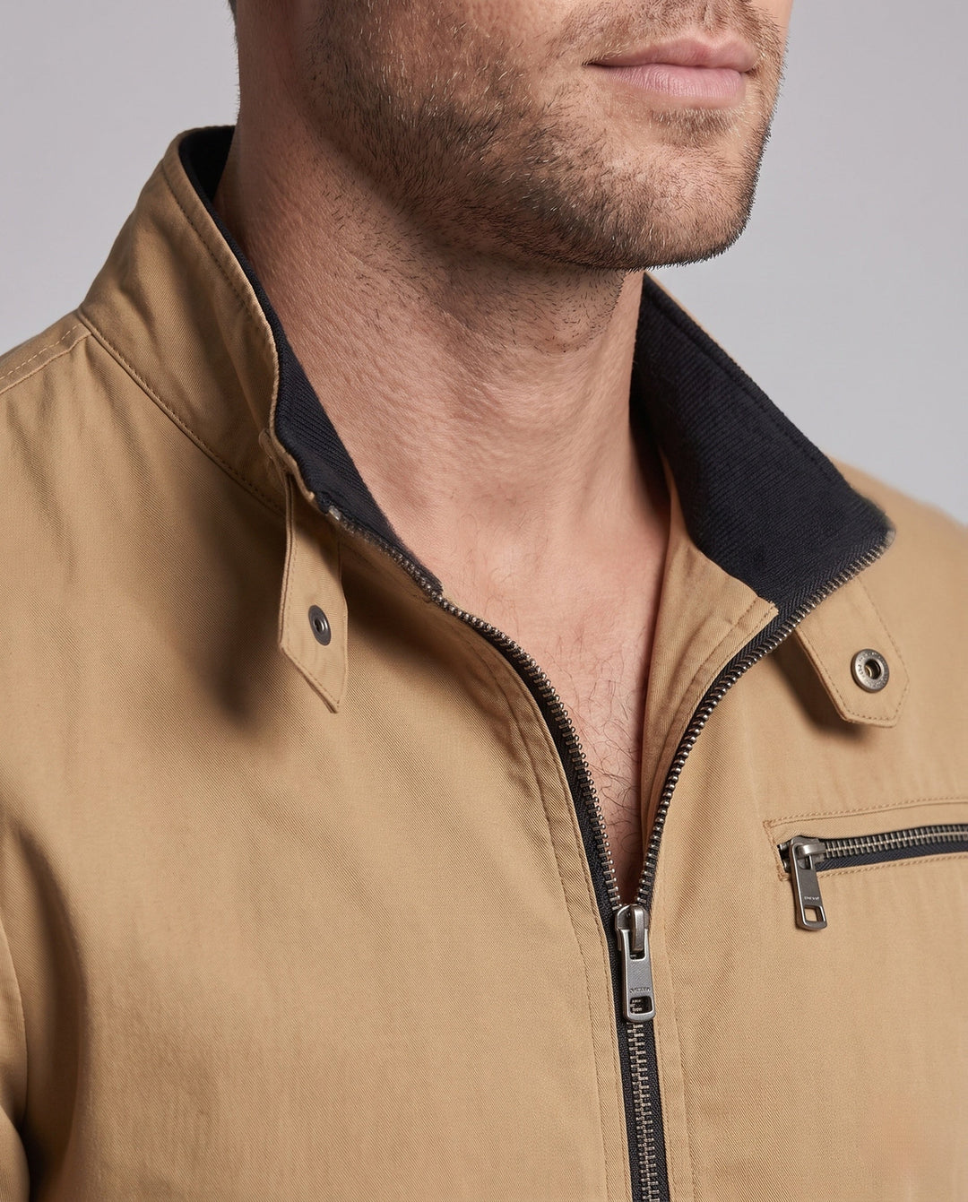 Męski Lekki Transitional Kurtka z Kieszenie