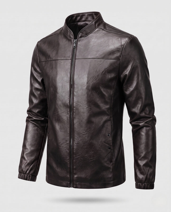 Męski Fashion Skóra Kurtka