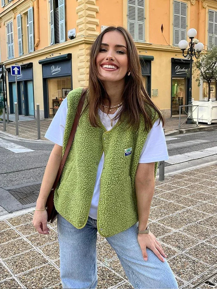 Quality fleece kamizelka