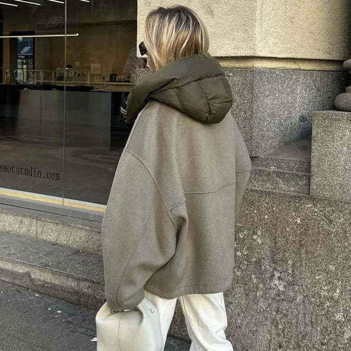 Loose, casualowo kurtka dla Damska z kapturem