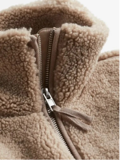 teddy Gilet krótka stylowy Lady