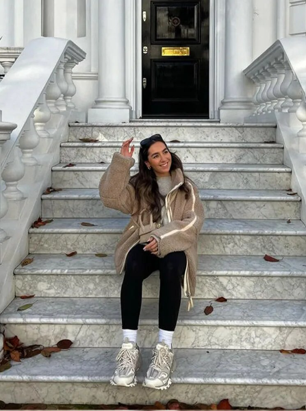 teddy Gilet krótka stylowy Lady