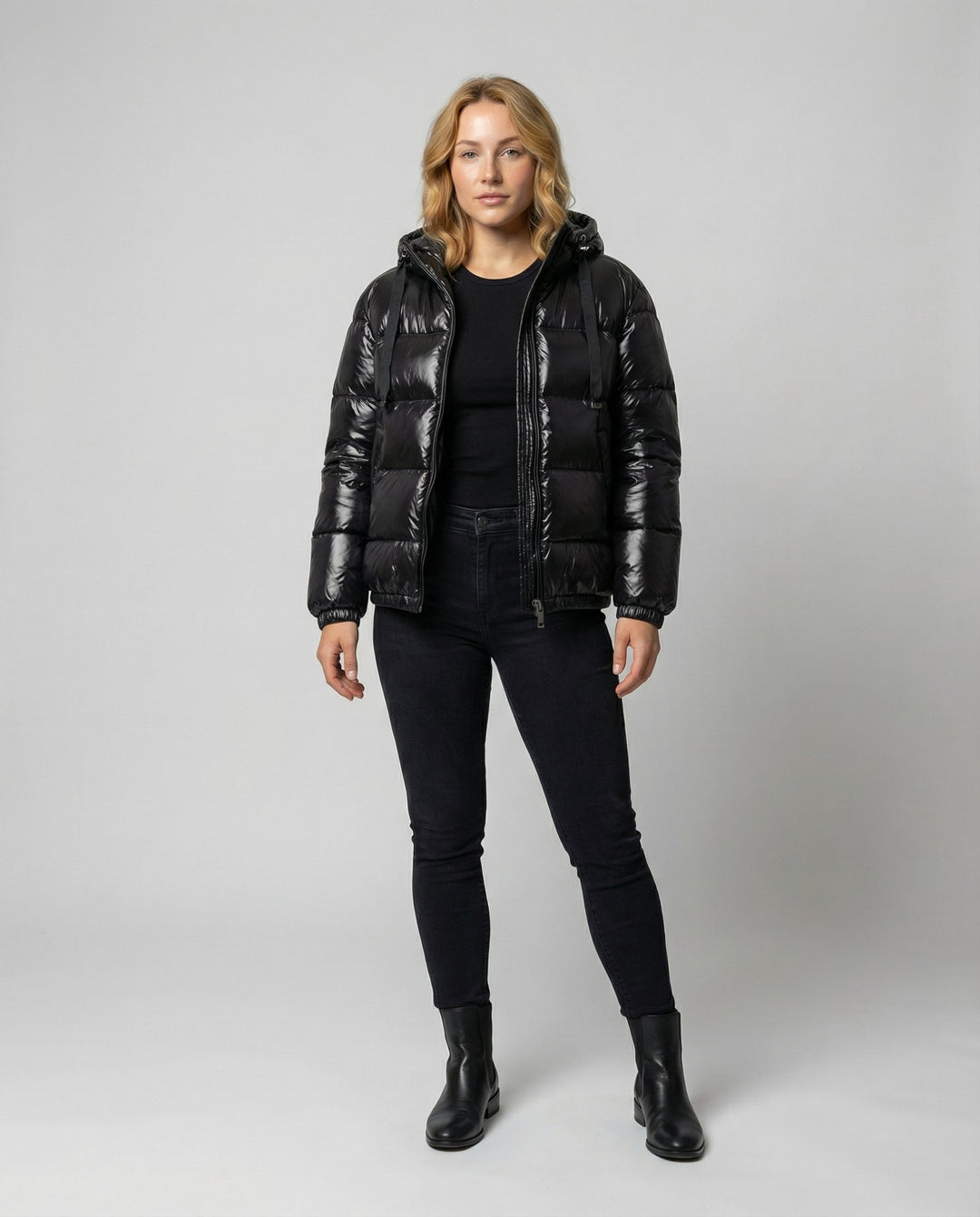 Unisex down kurtka pikowana