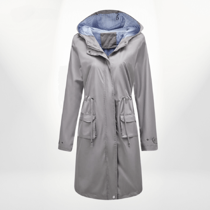 Wodoodporna Trench płaszcz z regulowany Fit