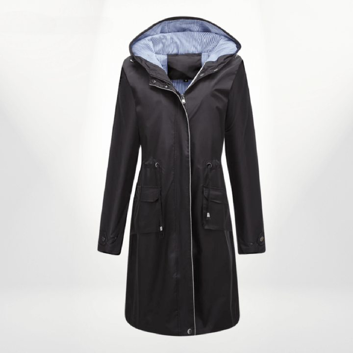 Wodoodporna Trench płaszcz z regulowany Fit